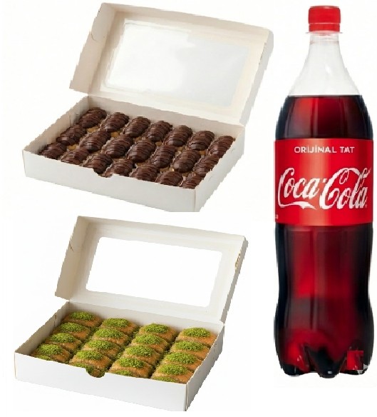 1 Litre Kola İle Tamamlanmış Fıstıklı Menü Trabzon pasta