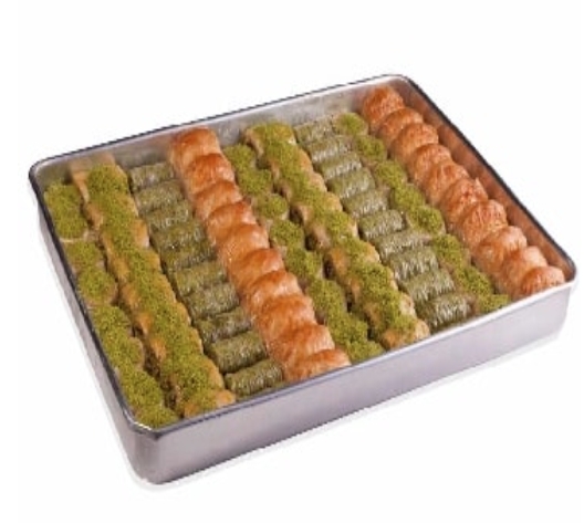 2500 Gr ( 2.5 Kg ) Karışık Cevizli ve Fıstıklı Baklava Trabzon pasta