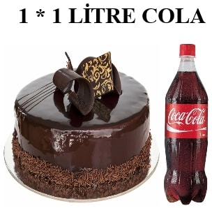 6-9 Kişilik Klasik Çikolatalı Pasta & 1 Lt Cola Trabzon pasta