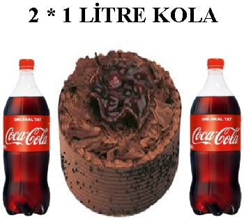 6-9 Kişilik Parça Çikolatalı Pasta & 2x1 Lt Cola Avantajı Trabzon pasta