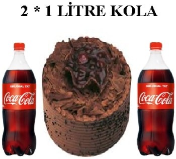 6-9 Kişilik Parça Çikolatalı Pasta & 2x1 Lt Cola Avantajı Trabzon pasta