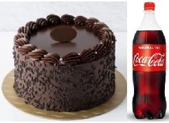9-12 Kişilik Klasik Çikolatalı Yaş Pasta & 1 Lt Cola Trabzon pasta